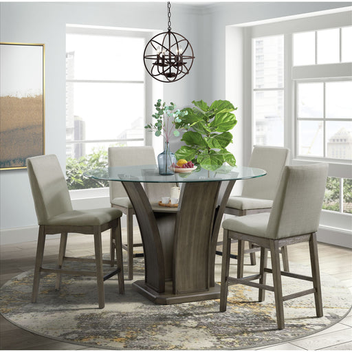 Dapper Grey Round Counter Table – SKU DPR300RCDTTB | HomeStyle Furniture