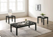 Darius Faux Marble Rectangle 3-piece Occasional Table Set Black  Homestyle Furniture (ARk)