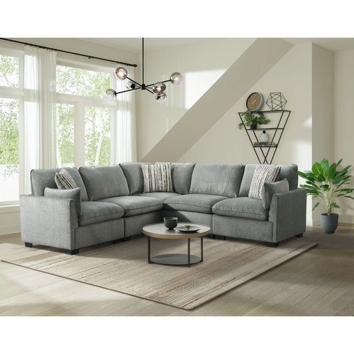 Deville Modular 5PC Living Room Set in Nova Grey – SKU U-8330-9430-5PC | HomeStyle Furniture