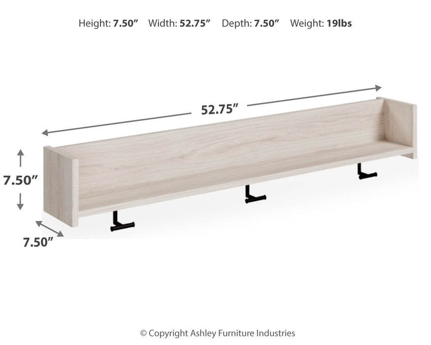 Socalle Wall Mounted Coat Rack with Shelf  Homestyle Furniture (ARk)