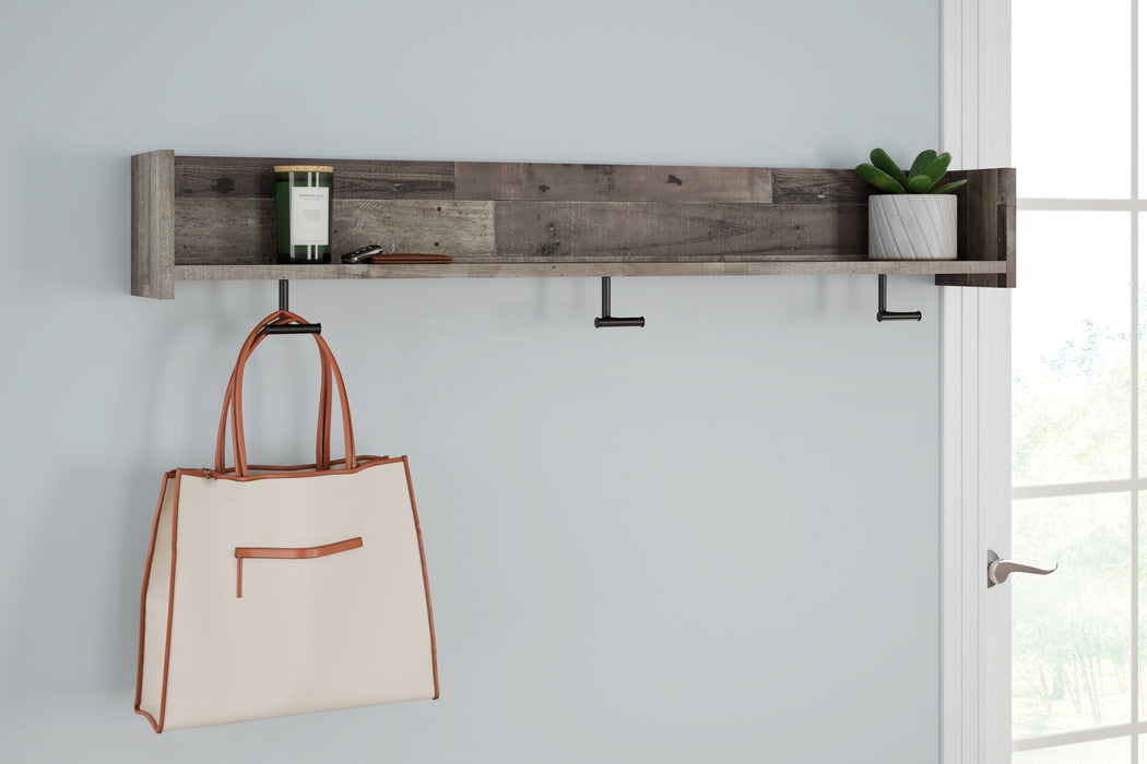 Neilsville Wall Mounted Coat Rack with Shelf  Homestyle Furniture (ARk)