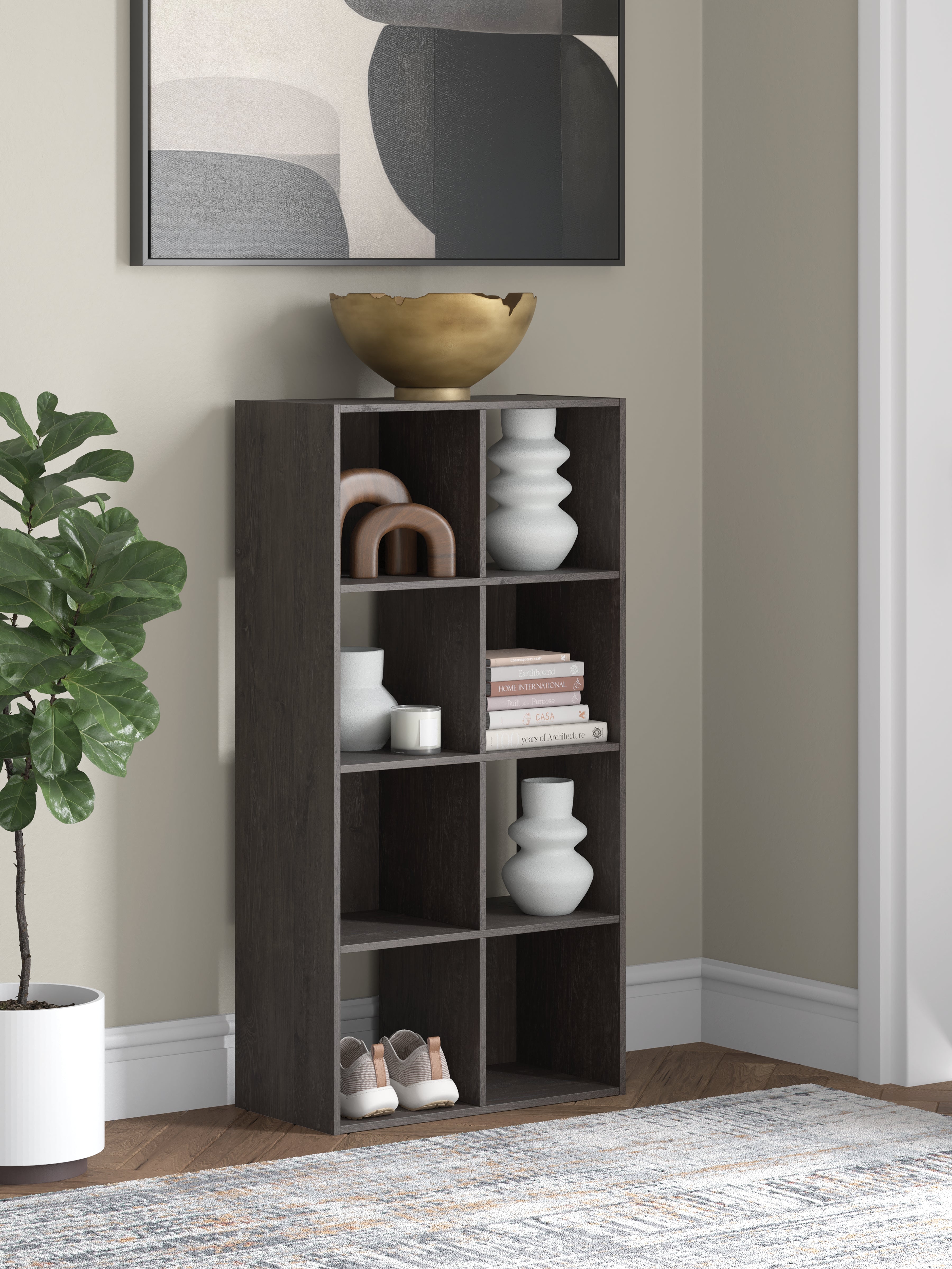 Homestyle Furniture - Ashley Furniture - Piperton Eight Cube Organizer - Eight Cube Organizer / Charcoal - EA5514-4X2