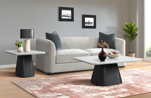 Edison Coffee Table Top in White Faux Marble – SKU T-9130-7-CTT | HomeStyle Furniture
