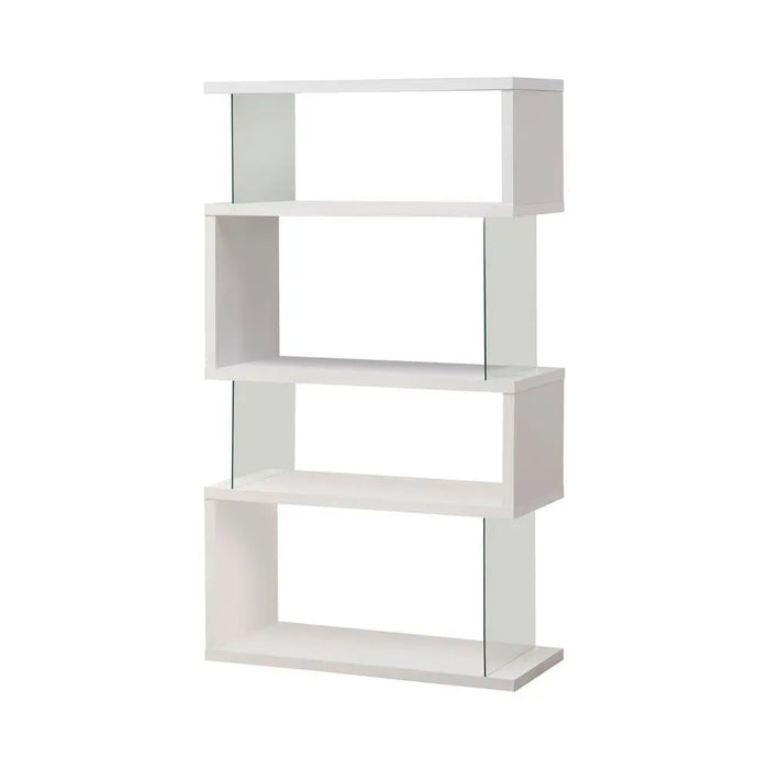 Emelle 4-tier Bookcase White and Clear  Homestyle Furniture (ARk)