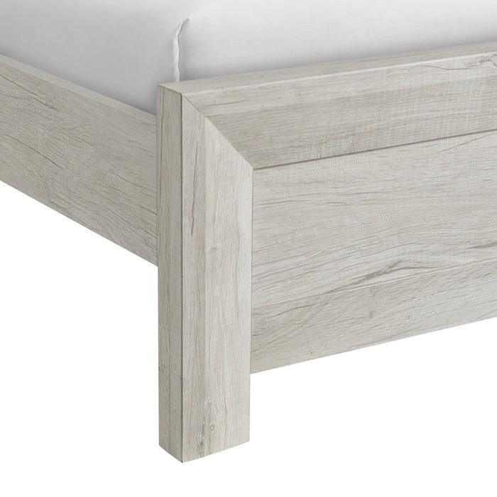 Fort Worth King Bed with Lights & USB in White