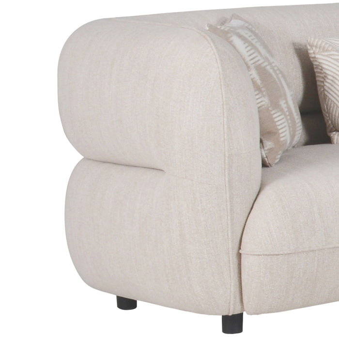 Four Seasons Sectional Set in Woolen Camel with 6 Pillows