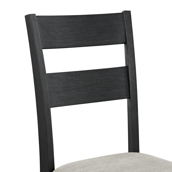 Garcia 6PC Dining Set with Table, 4 Chairs, and Bench in Black