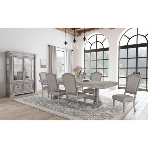 Glenmore Dining Side Chair with Light Brown Fabric in Aged Grey (2 Per Carton) – SKU D-14210-3-SC | HomeStyle Furniture
