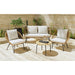 Grace Outdoor Seating 4PC Set - Black, Natural and Olefin Beige – SKU O-17940-6-4OS | HomeStyle Furniture
