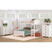 Hampton Kids Twin Over Full Loft with Ladder and Desk with Speaker in White – SKU Y-15760-7-L3 | HomeStyle Furniture