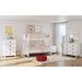 Hampton Kids Twin Over Twin Bunk with Ladder in White – SKU Y-15760-7-B1 | HomeStyle Furniture