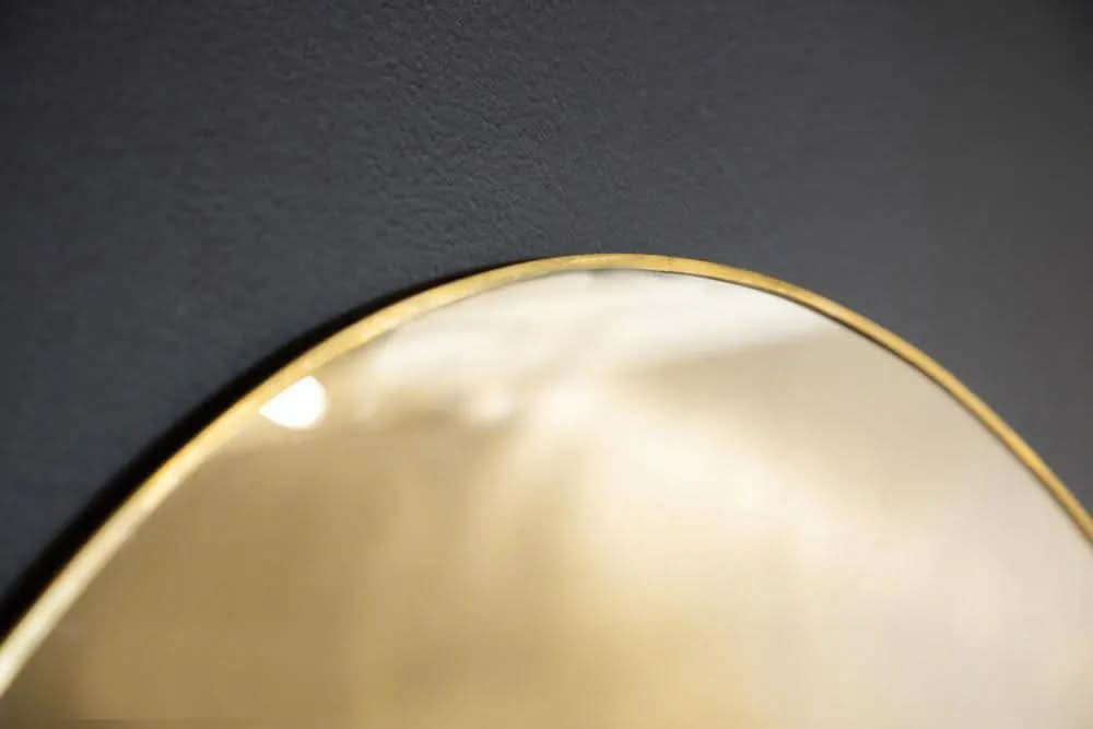 Hermione Round Wall Mirror Gold  Homestyle Furniture (ARk)