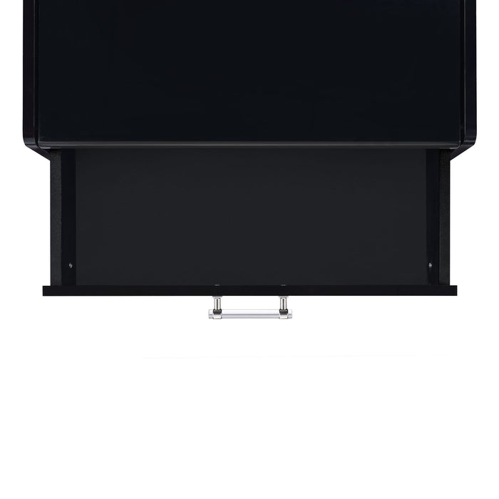 Irvine Mini Dressing Table with Stool, LED and USB in Glossy Black