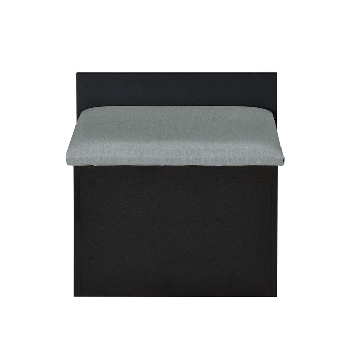 Irvine Mini Dressing Table with Stool, LED and USB in Glossy Black
