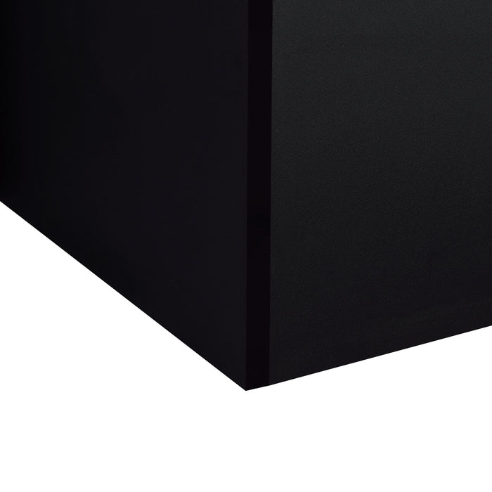 Irvine Mini Dressing Table with Stool, LED and USB in Glossy Black