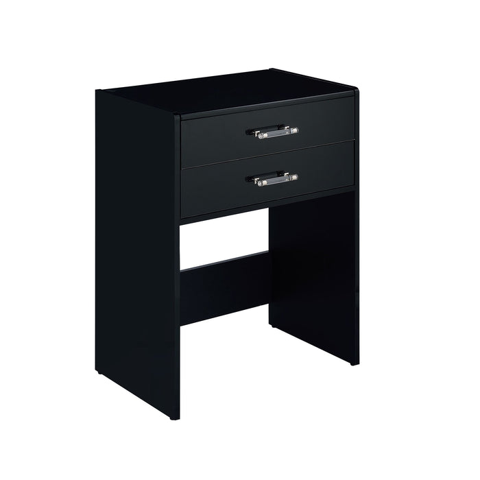 Irvine Mini Dressing Table with Stool, LED and USB in Glossy Black