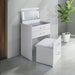 Irvine Mini Dressing Table with Stool, LED and USB in Glossy White – SKU V-13260-7-VNSP | HomeStyle Furniture