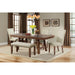 Jax 6pc Dining Set- Table 4 Upholstered Side Chairs & Bench – SKU DJX100SB6PC | HomeStyle Furniture
