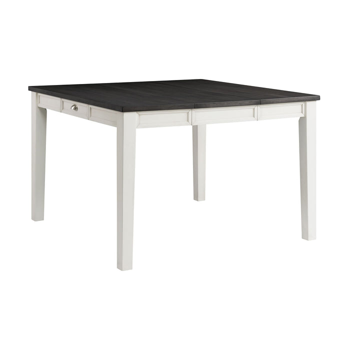 Kayla Two Tone Counter Table w/Grey Top with 2 Drawers