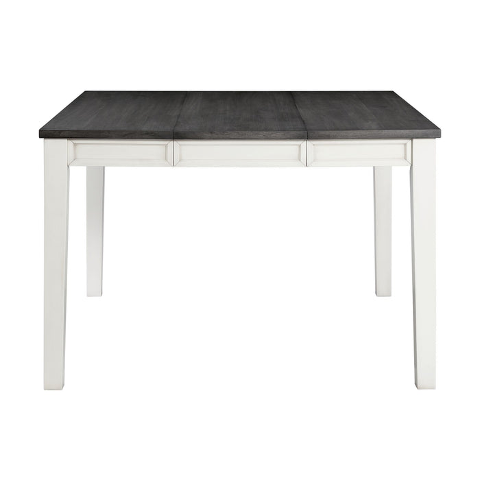 Kayla Two Tone Counter Table w/Grey Top with 2 Drawers