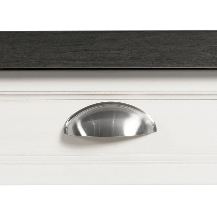 Kayla Two Tone Counter Table w/Grey Top with 2 Drawers