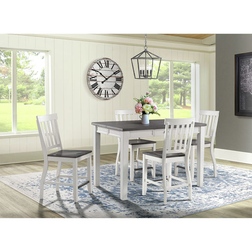 Kayla Two Tone Counter Table w/Grey Top with 2 Drawers – SKU DKY350CT | HomeStyle Furniture