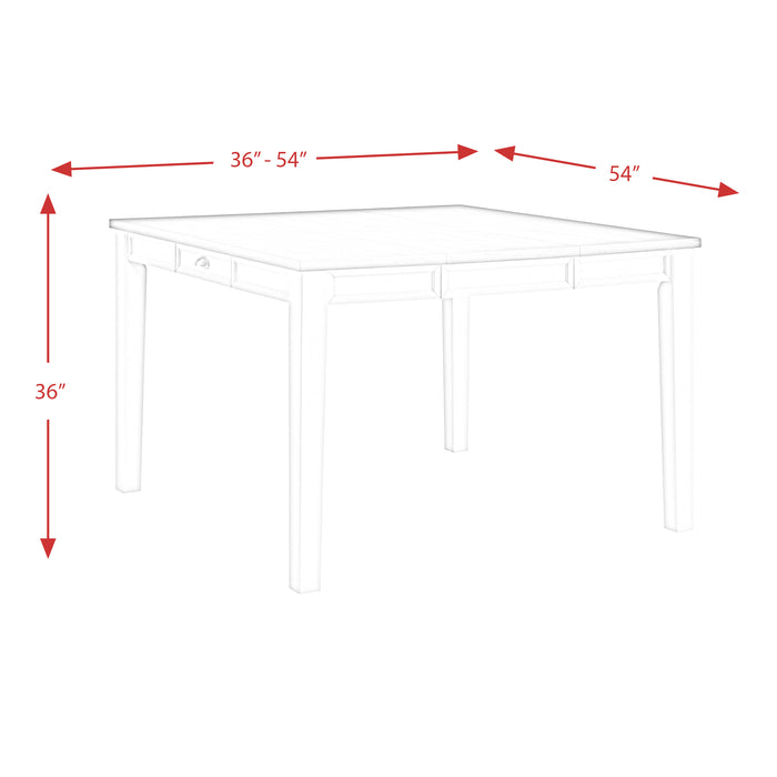 Kayla Two Tone Counter Table w/Grey Top with 2 Drawers