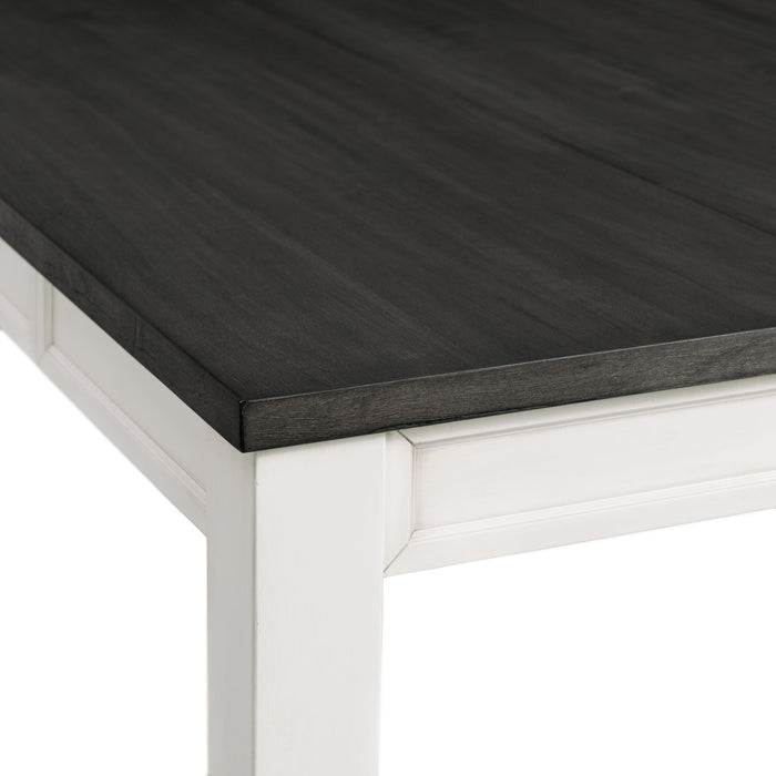 Kayla Two Tone Counter Table w/Grey Top with 2 Drawers