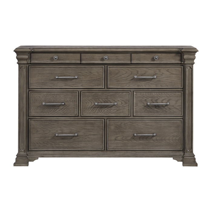 Kings Court 10-Drawer Dresser in Grey