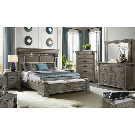 Kings Court King Storage Bed in Grey – SKU B.10315.KSB | HomeStyle Furniture