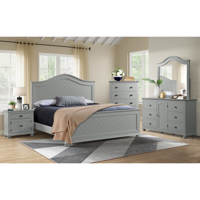 Kona King Panel 4PC Bedroom Set in Grey – SKU B-9340-3-KB-4PC | HomeStyle Furniture