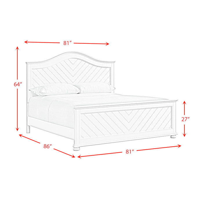 Kona King Panel 4PC Bedroom Set in Grey