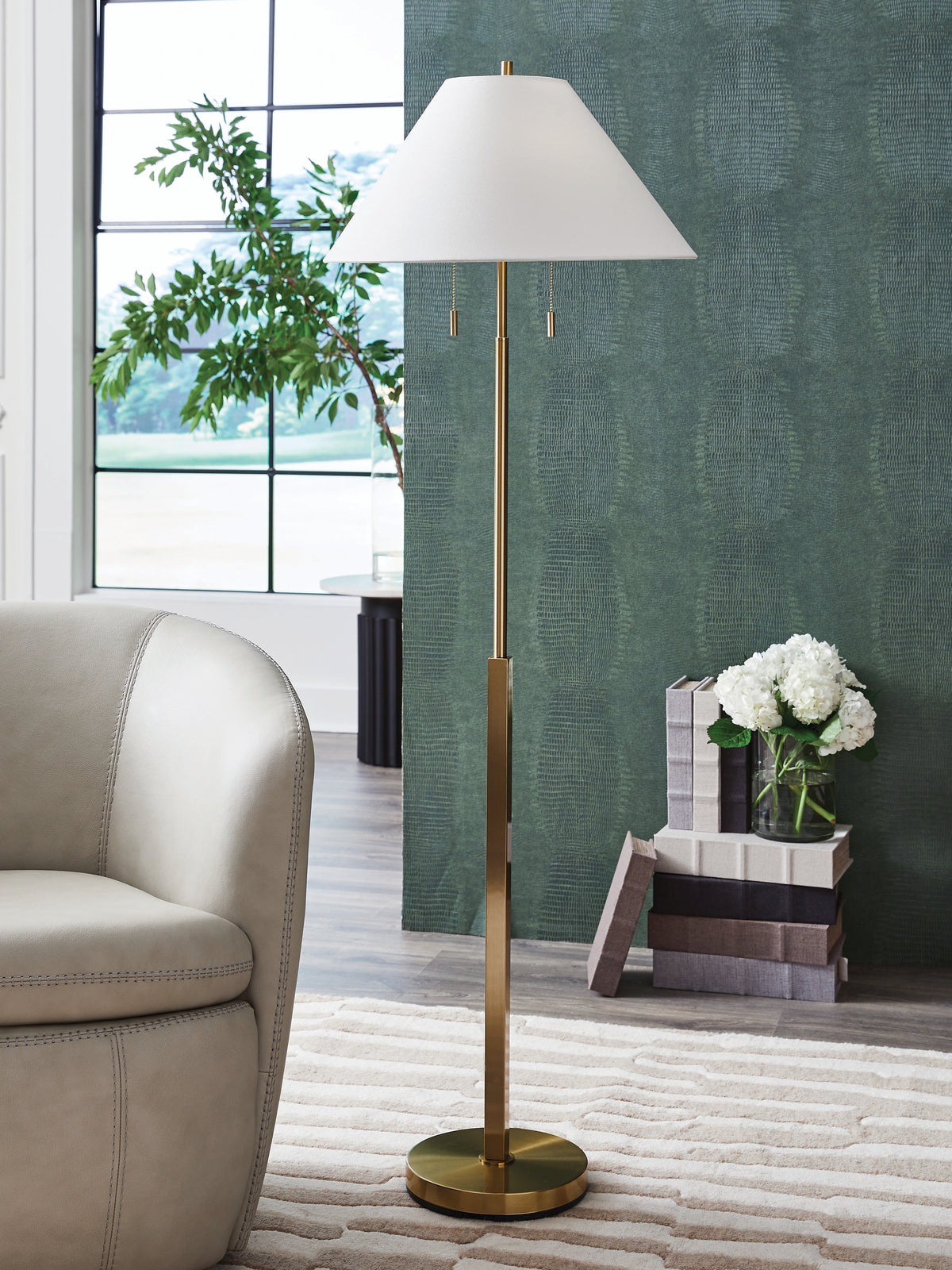 Homestyle Furniture - Ashley Furniture - Haigwood Floor Lamp - Metal Floor Lamp (1/CN) - L208471