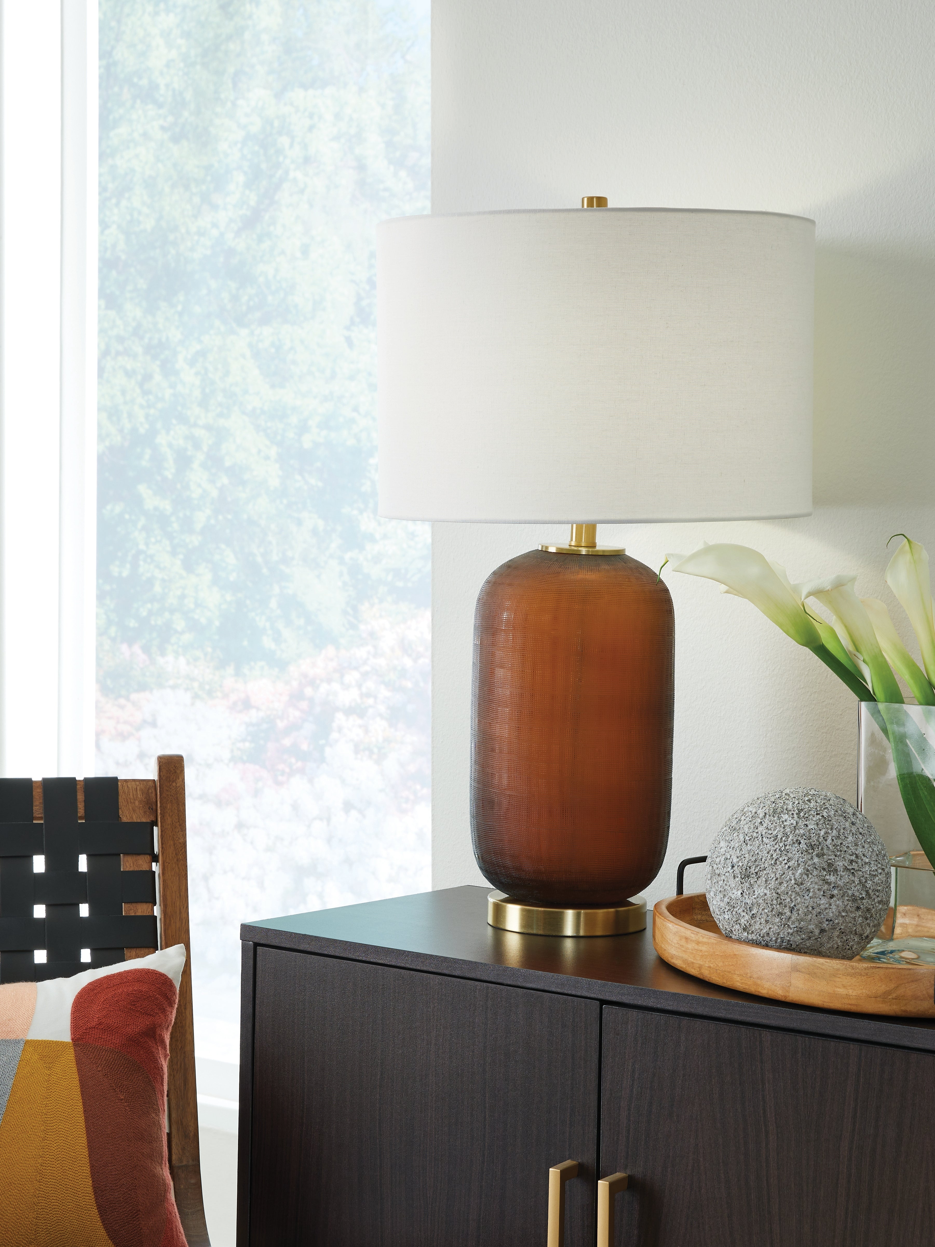 Homestyle Furniture - Ashley Furniture - Farberman Table Lamp - Glass Table Lamp (1/CN) - L430864