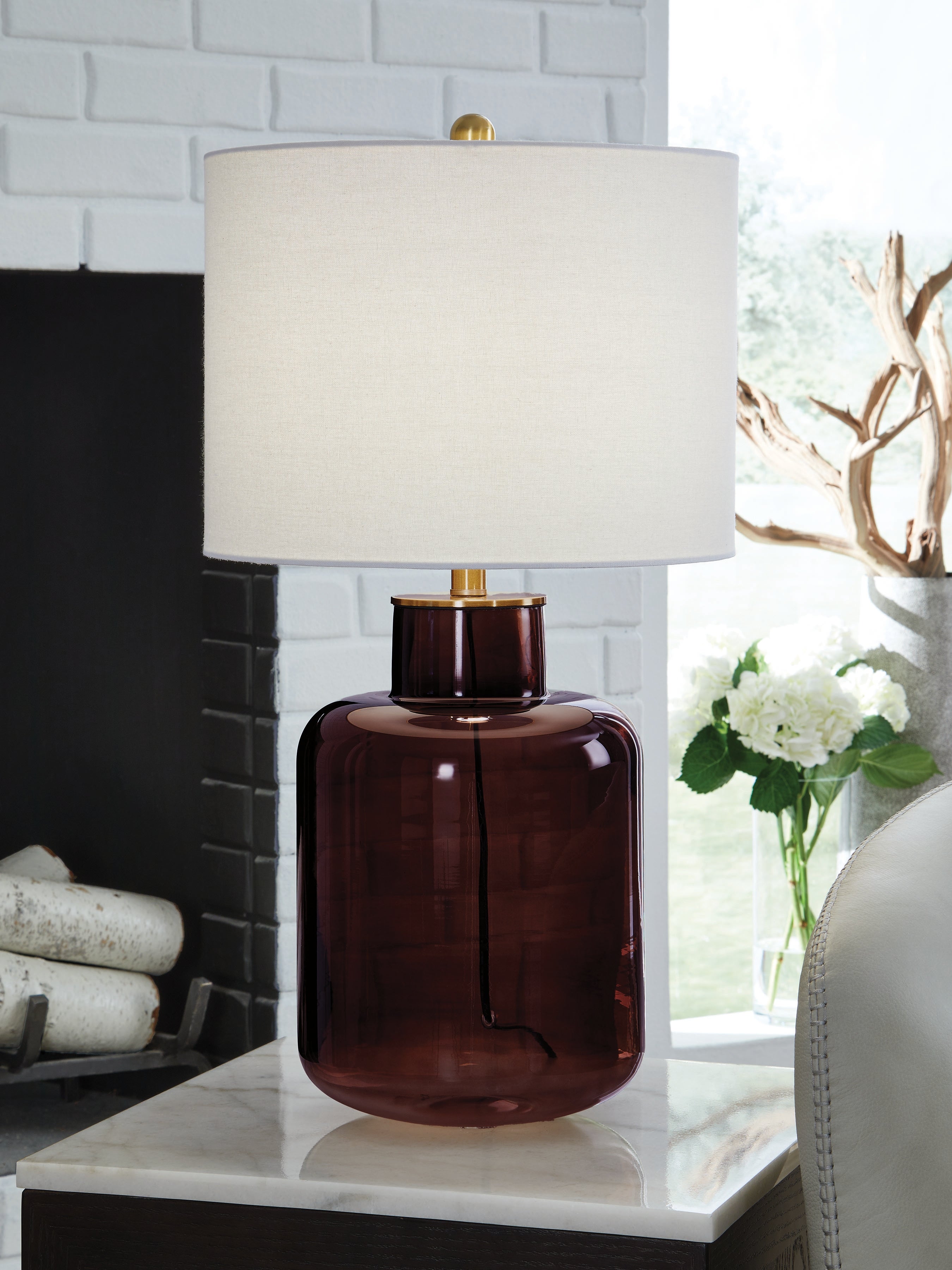 Homestyle Furniture - Ashley Furniture - Mette Table Lamp - Glass Table Lamp (1/CN) - L430924