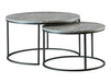 Lainey Round 2-piece Nesting Coffee Table Grey and Gunmetal  Homestyle Furniture (ARk)