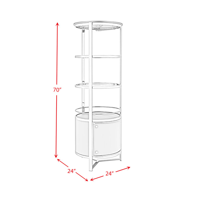 Lalia Wine Rack with LED in Grey