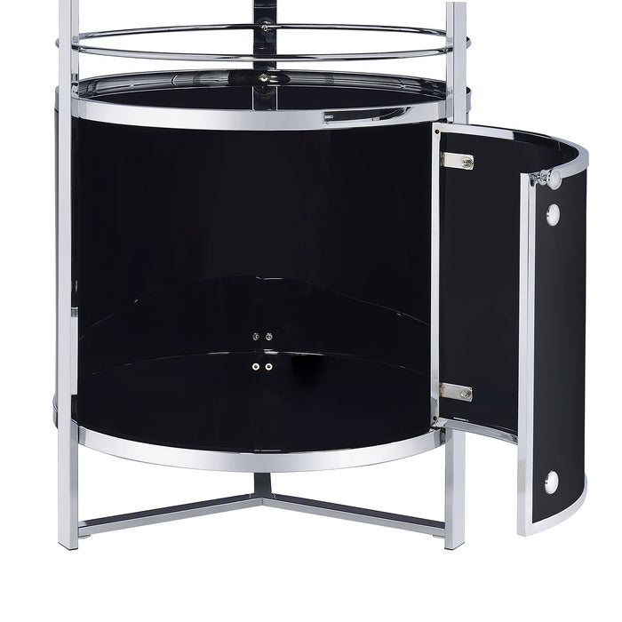 Lalia Wine Rack with LED in Black