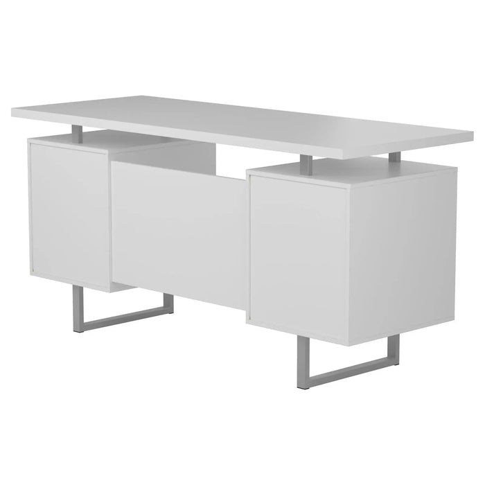 Lawtey Floating Top Office Desk White Gloss  Homestyle Furniture (ARk)