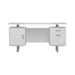 Lawtey Floating Top Office Desk White Gloss  Homestyle Furniture (ARk)