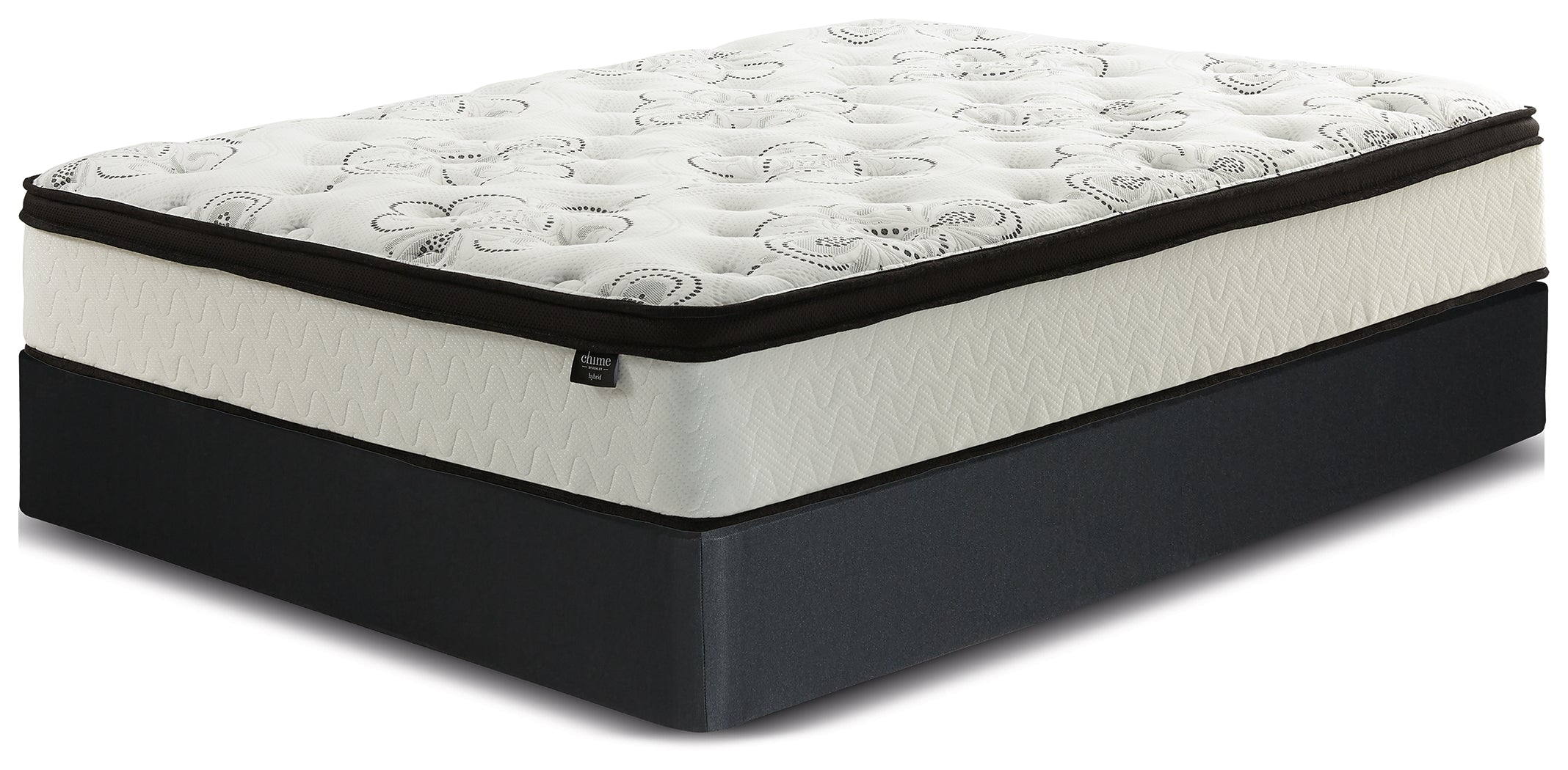 Homestyle Furniture - Ashley Furniture - Chime 12 Inch Hybrid California King Mattress and Foundation Set - California King Mattress and Foundation Set - M697M1