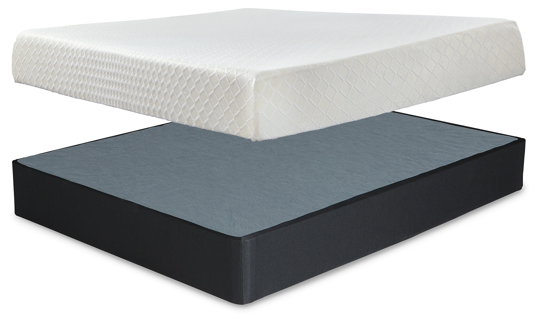 Homestyle Furniture - Ashley Furniture - 10 Inch Chime Memory Foam King Mattress and Foundation - King Mattress and Foundation - M699M1