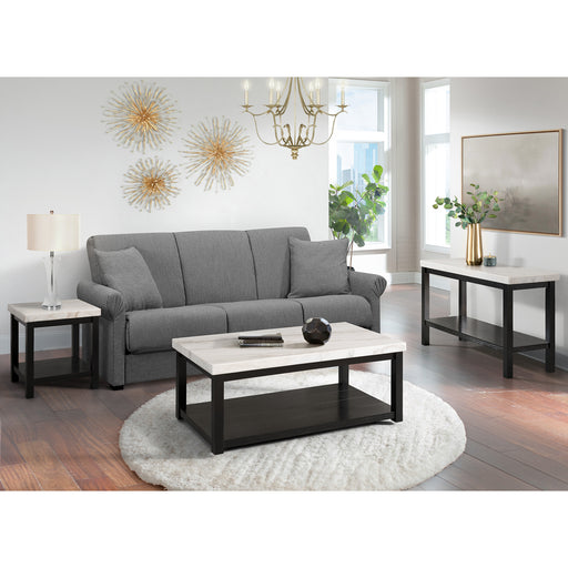 Marcello w/ White Top - Rectangular Coffee Table W/Casters – SKU CML100CT | HomeStyle Furniture