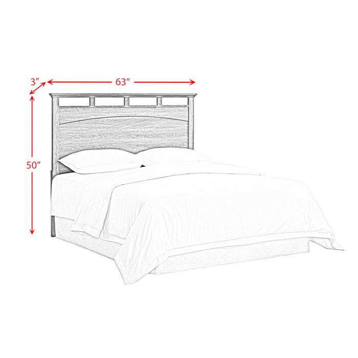 Matias Bedroom Set with Queen/Full Headboard, Dresser, Mirror & Nightstand in Mocha Grey