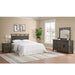 Matias Bedroom Set with Queen/Full Headboard, Dresser, Mirror & Nightstand in Mocha Grey – SKU B-6450-3-QFS | HomeStyle Furniture