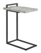 Maxwell C-shaped Accent Table Cement and Gunmetal  Homestyle Furniture (ARk)