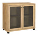 Mchale Accent Cabinet with Two Mesh Doors Golden Oak  Homestyle Furniture (ARk)