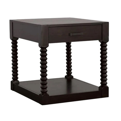 Meredith 1-drawer End Table Coffee Bean - Homestyle Furniture (ARk)