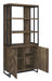 Millbrook 2-door Bookcase Rustic Oak Herringbone and Gunmetal  Homestyle Furniture (ARk)