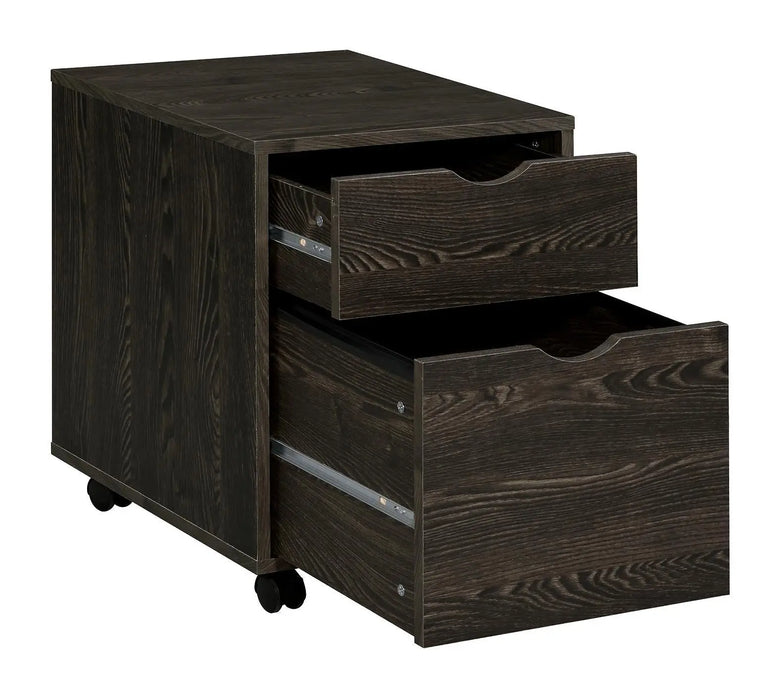 Noorvik 2-drawer Mobile File Cabinet Dark Oak  Homestyle Furniture (ARk)